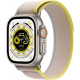 Apple Watch Ultra (GPS + Cellular, 49 mm) Smartwatch-Titangehäuse Trail Loop Gelb/Beige - S/M