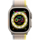 Apple Watch Ultra (GPS + Cellular, 49 mm) Smartwatch-Titangehäuse Trail Loop Gelb/Beige - M/L