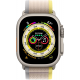 Apple Watch Ultra (GPS + Cellular, 49 mm) Smartwatch-Titangehäuse Trail Loop Gelb/Beige - S/M