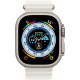 Apple Watch Ultra (GPS + Cellular, 49 mm) Smartwatch-Titangehäuse mit weißem Ozeanarmband
