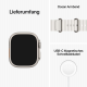 Apple Watch Ultra (GPS + Cellular, 49 mm) Smartwatch-Titangehäuse mit weißem Ozeanarmband