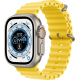 Apple Watch Ultra (GPS + Cellular, 49 mm) Smartwatch-Titangehäuse mit gelbem Ozeanarmband