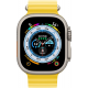Apple Watch Ultra (GPS + Cellular, 49 mm) Smartwatch-Titangehäuse mit gelbem Ozeanarmband