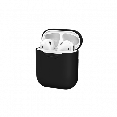 Flüssige Silikon-Schutzhülle für Apple AirPods  - Schwarz