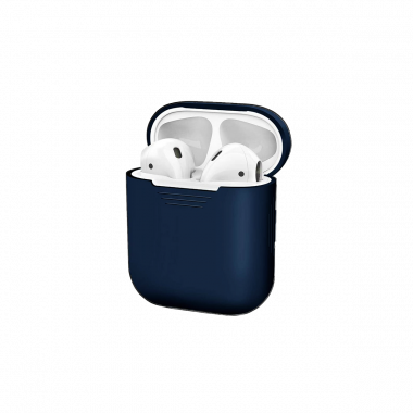 Liquid Silikon Hülle für Apple Airpods - Marineblau