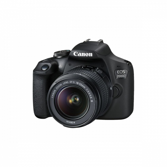 CANON EOS 2000D Spiegelreflexkamera mit Objektiv EF-S 18-55 mm f/3.5-5.6 III