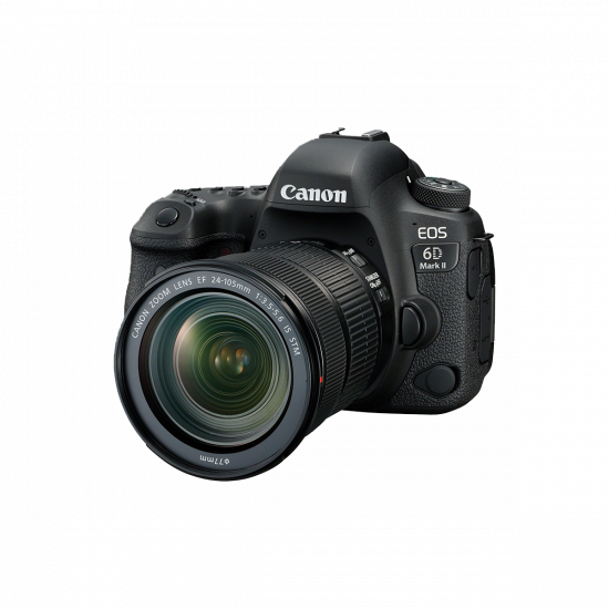 Canon EOS 6D Mark II SLR-Digitalkamera mit EF 24-105mm F3.5-5.6 IS STM Objektiv - Schwarz