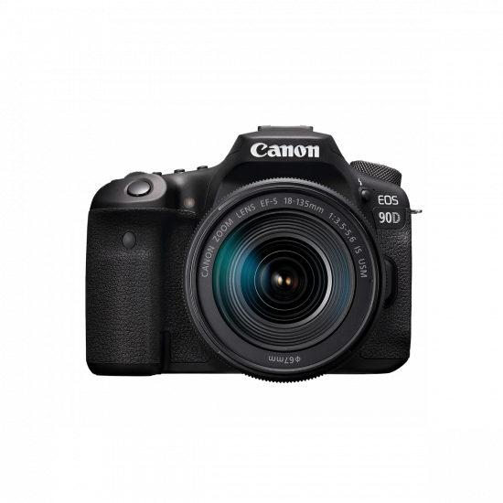 Canon EOS 90D 32.5 MP DSLR Camera - 4K - Black/Black - EF-S 18-135mm IS USM Lens